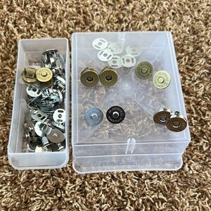 Magnetic Snap Fasteners Set - Silver and Gold Tone